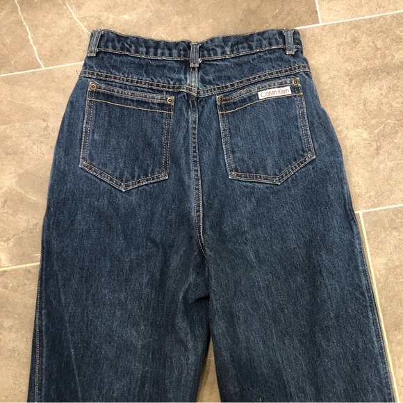 Calvin Klein vintage mom jean dark wash high rise waisted straight 90s - Picture 4 of 10